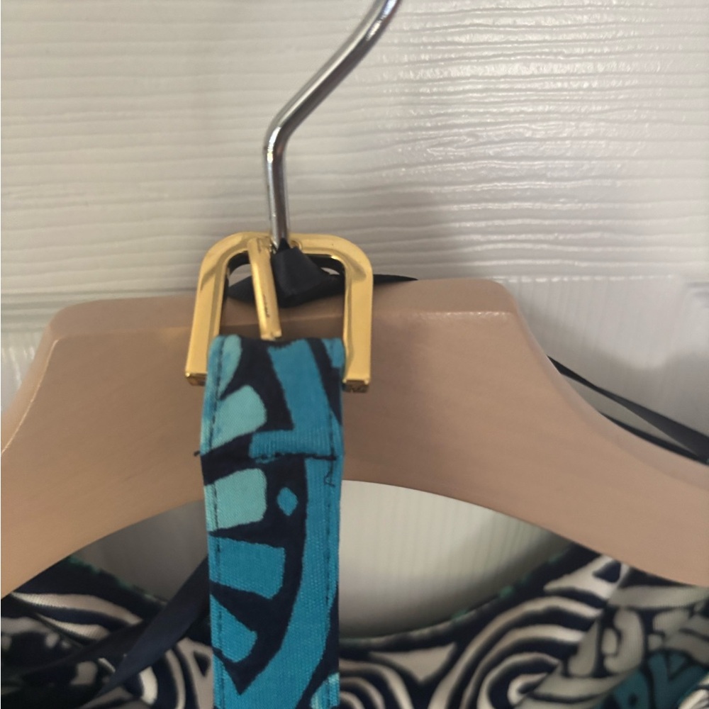 Tory Burch Blue and Black Sleeveless Halter Maxi Dress - Picture 3 of 3